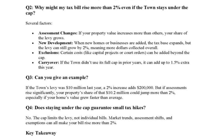 Tax Cap Information